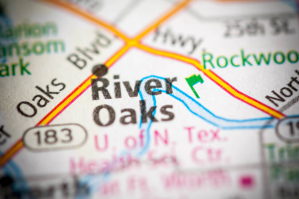 River Oaks Texas on a map