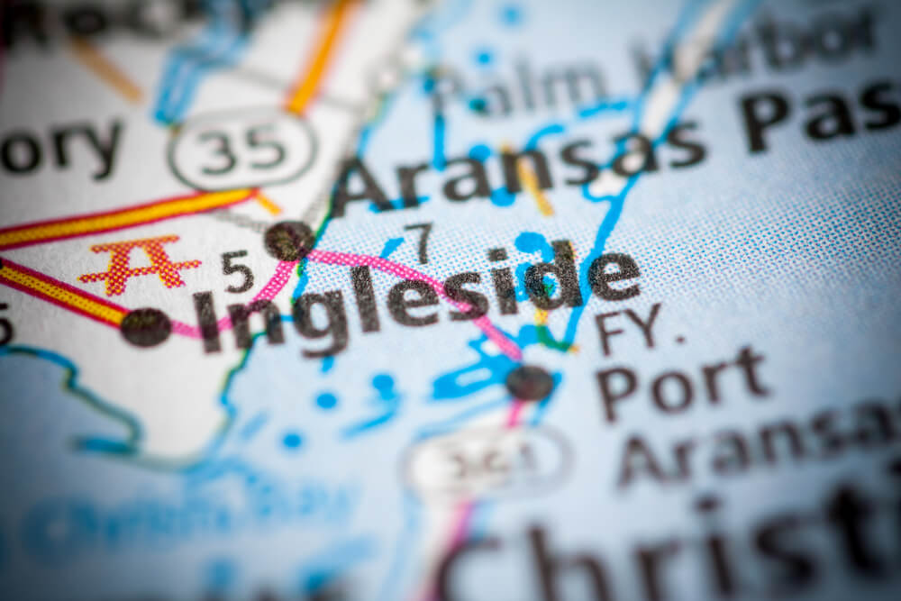 Ingleside Texas on a map